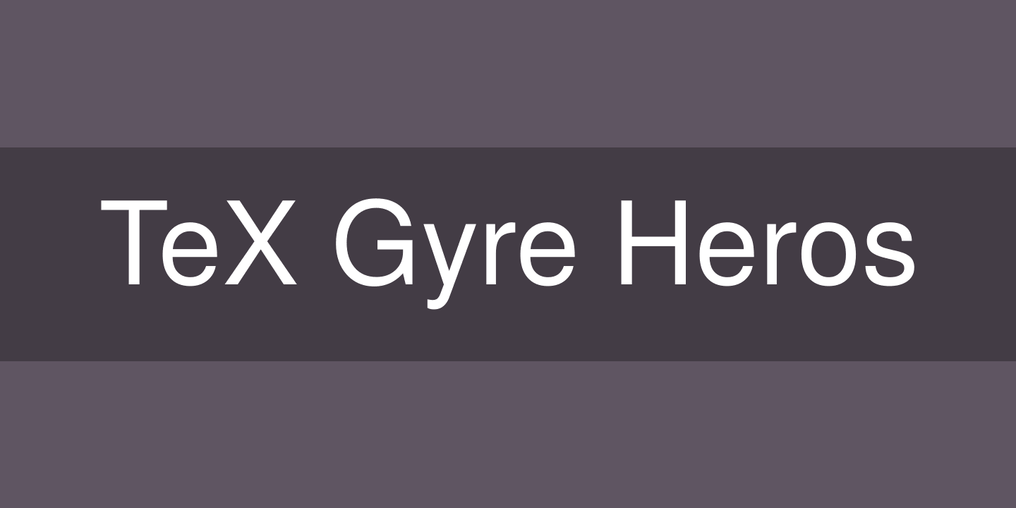 Ejemplo de fuente TeX Gyre Heros Regular