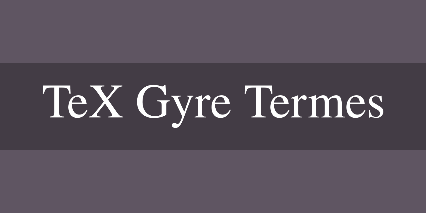 Ejemplo de fuente TeX Gyre Termes