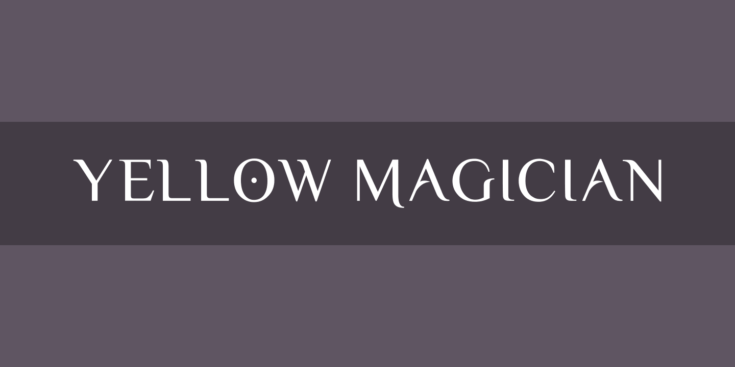 Ejemplo de fuente Yellow Magician