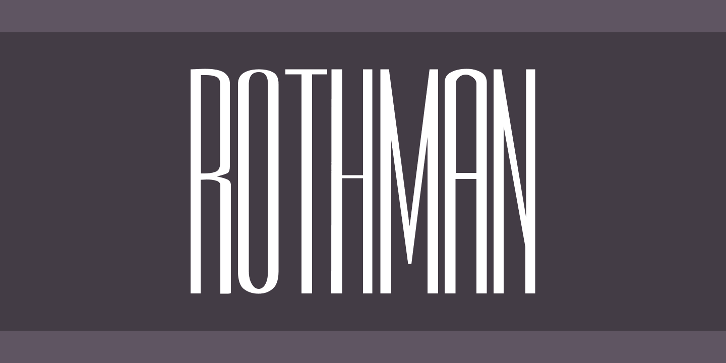 Ejemplo de fuente Rothman Plain
