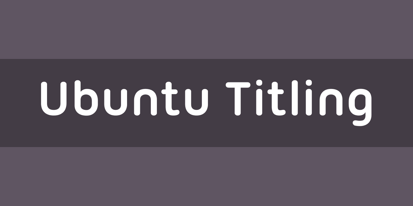 Ejemplo de fuente Ubuntu Titling Bold