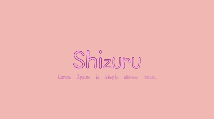 Ejemplo de fuente Shizuru Regular