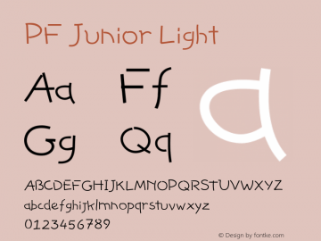 Ejemplo de fuente PF Junior Light