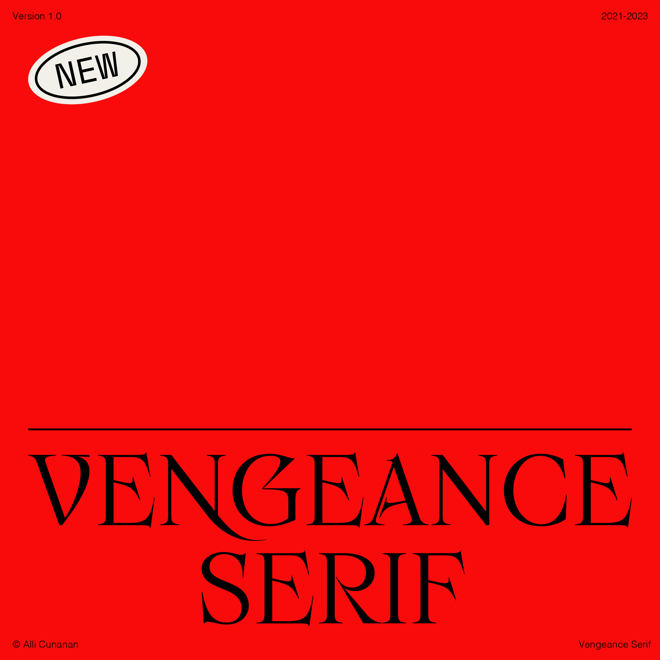 Ejemplo de fuente Vengeance Serif