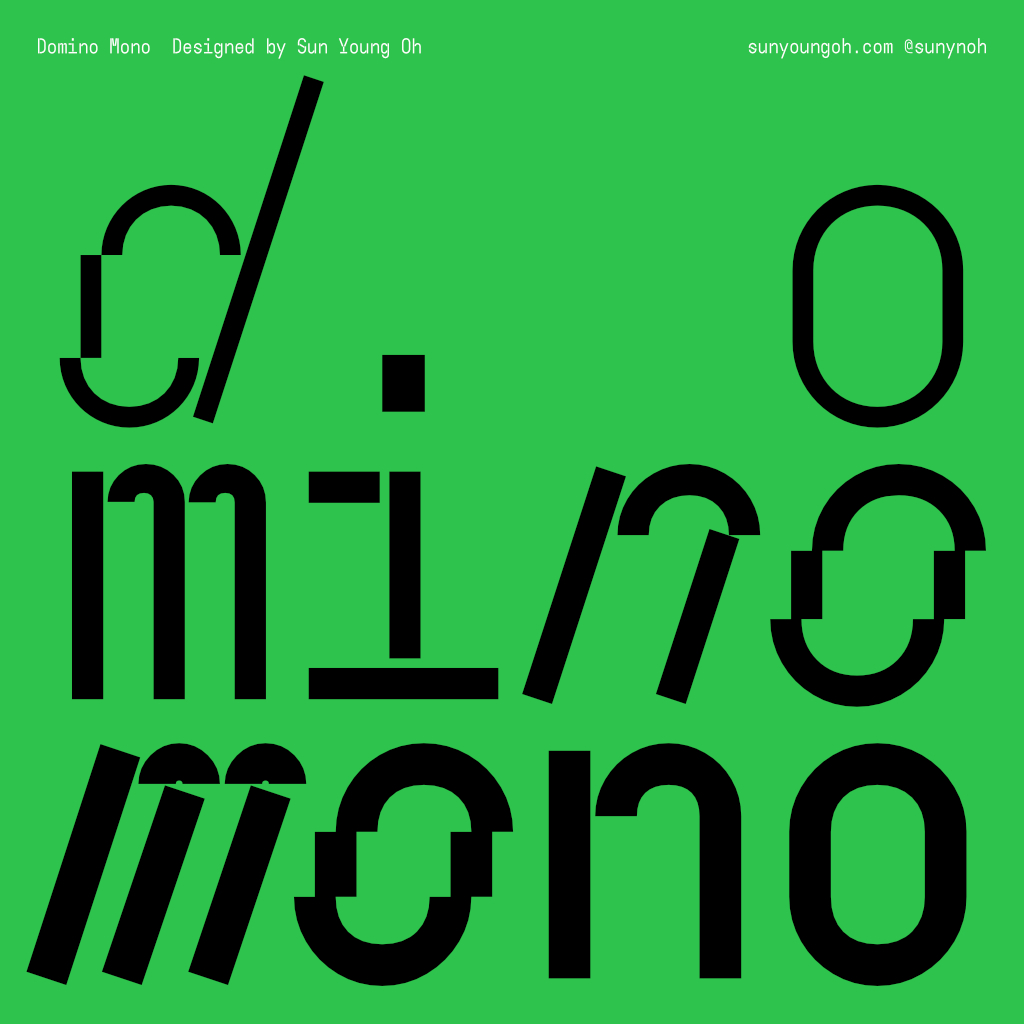 Ejemplo de fuente Domino Mono Bold C