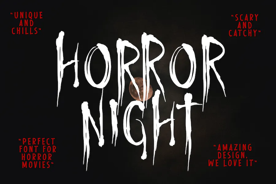 Ejemplo de fuente Horror Night Bold