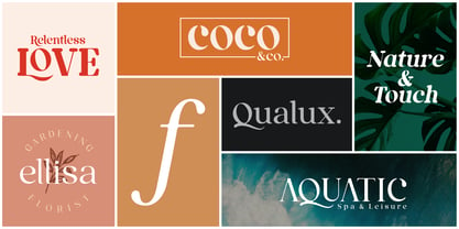 Ejemplo de fuente Qualux Bold Italic