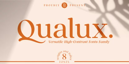Ejemplo de fuente Qualux Italic