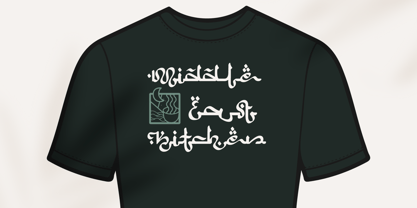 Ejemplo de fuente Arabic Script Regular