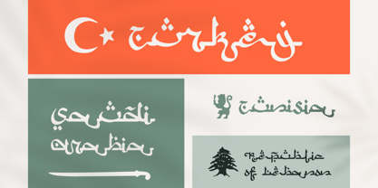 Ejemplo de fuente Arabic Script Regular