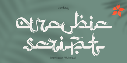 Ejemplo de fuente Arabic Script Regular