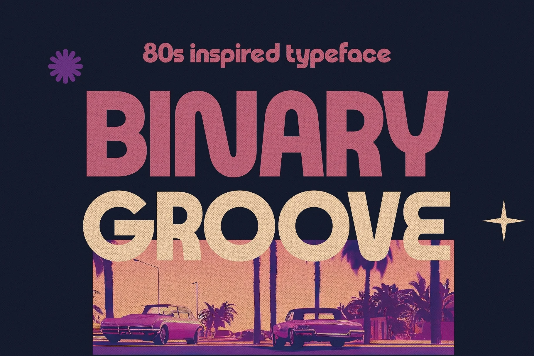 Ejemplo de fuente Binary Groove Regular
