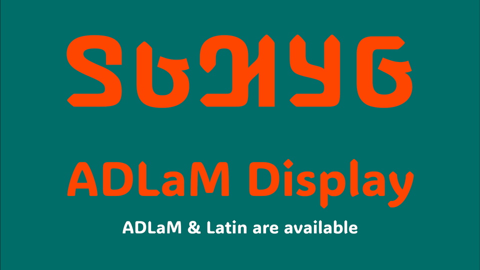 Ejemplo de fuente ADLaM Display