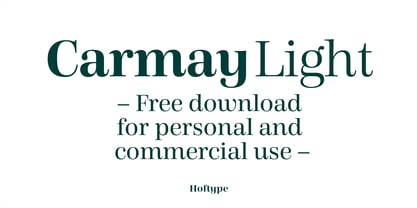 Ejemplo de fuente Carmay Light Italic