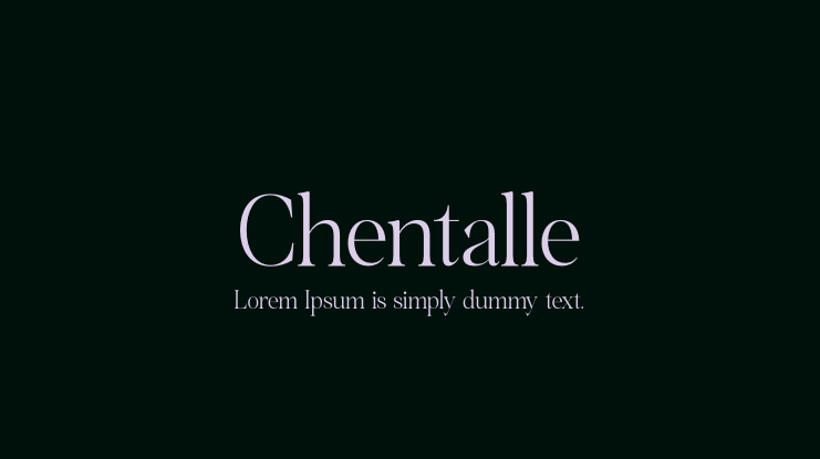 Ejemplo de fuente Chentalle Italic