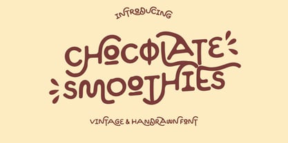 Ejemplo de fuente Chocolate Smoothies Regular