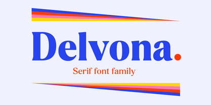 Ejemplo de fuente Delvona SemiBold
