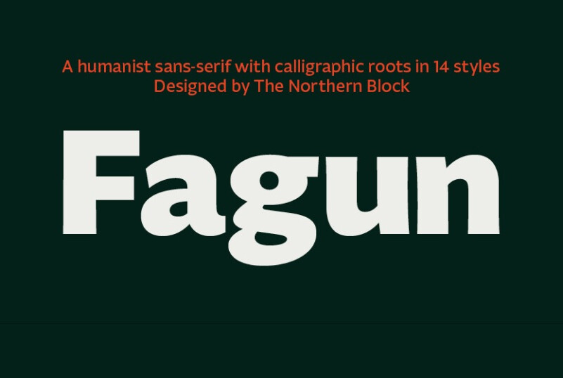 Ejemplo de fuente Fagun Book Italic