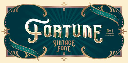Ejemplo de fuente Fortune Vintage Regular