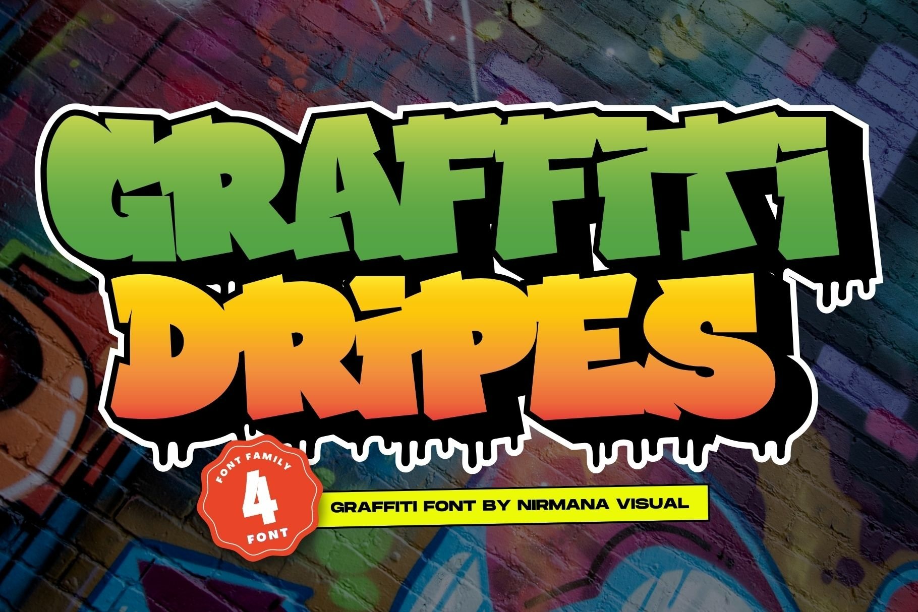 Ejemplo de fuente Graffiti Dripes Regular