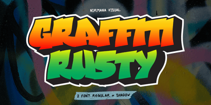 Ejemplo de fuente Graffiti Rusty Regular