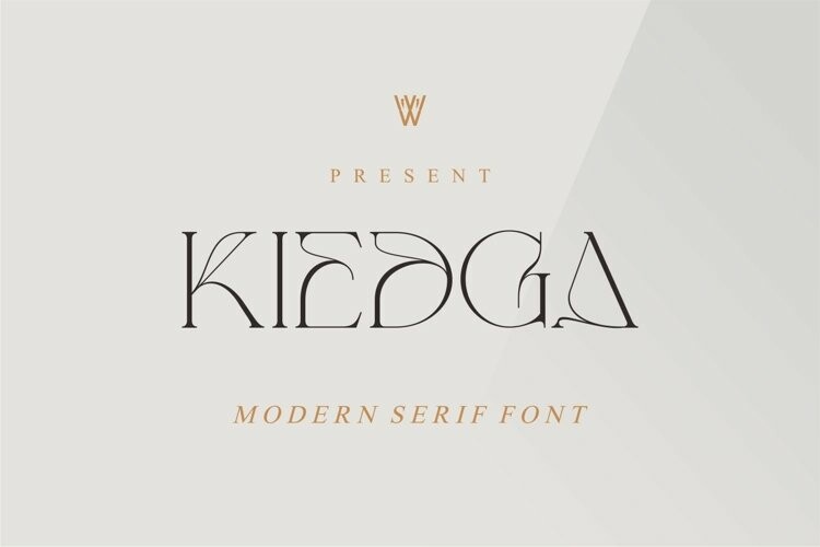 Ejemplo de fuente Kiedga Regular