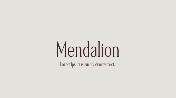 Ejemplo de fuente Mendalion