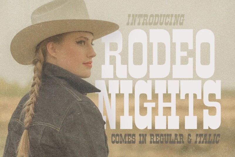 Ejemplo de fuente Rodeo Nights Regular