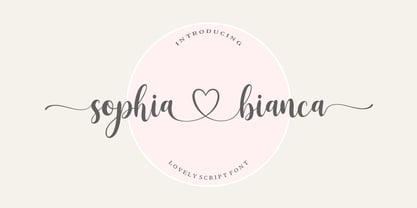 Ejemplo de fuente Sophia Bianca