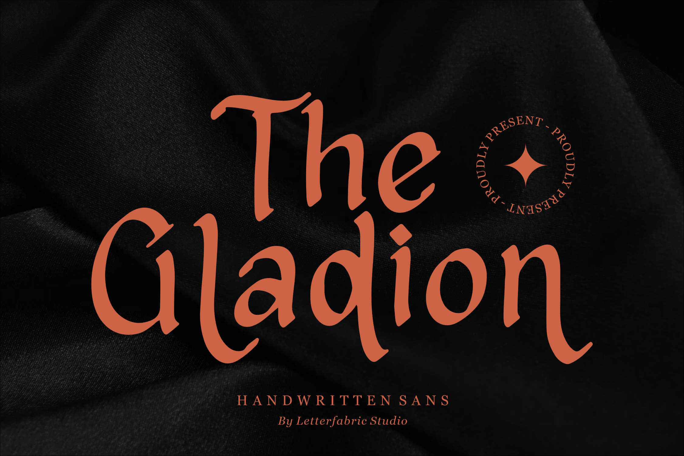 Ejemplo de fuente The Gladion Italic