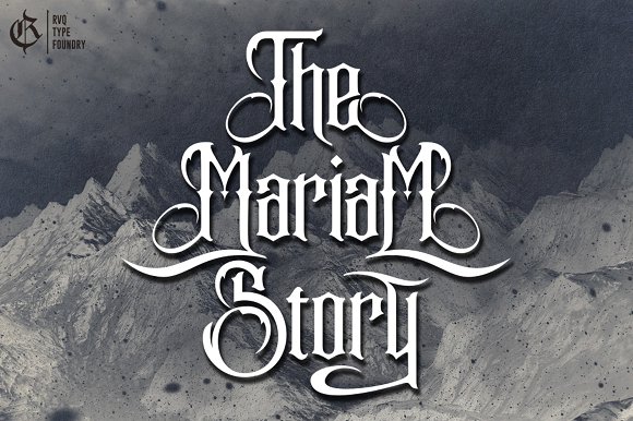 Ejemplo de fuente The Mariam Story Regular
