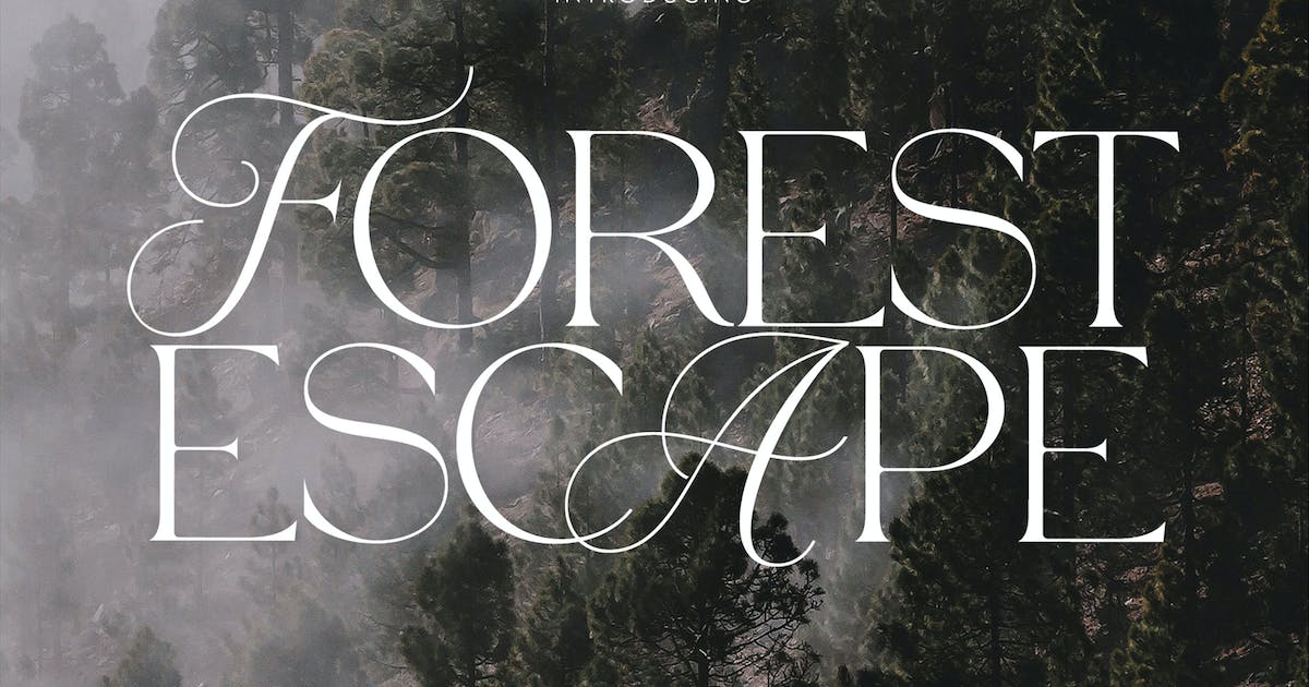 Ejemplo de fuente Forest Escape