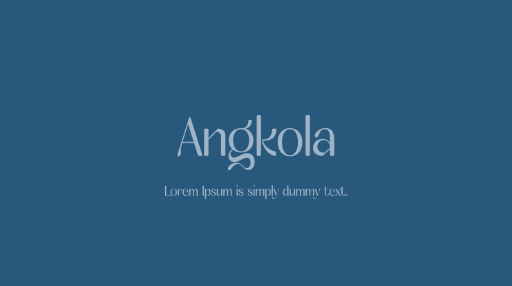 Ejemplo de fuente Angkola Regular