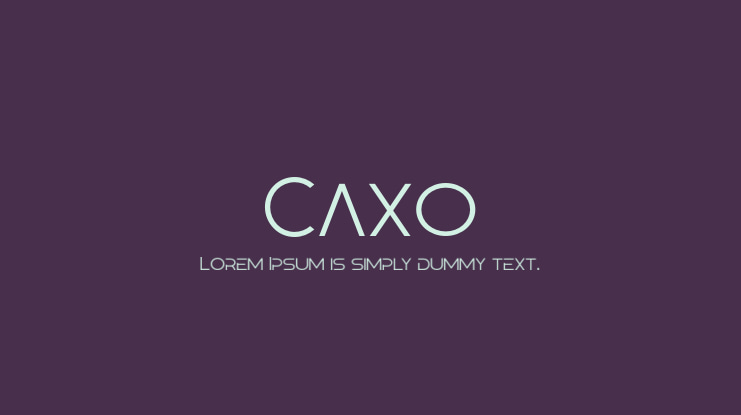Ejemplo de fuente Caxo Italic