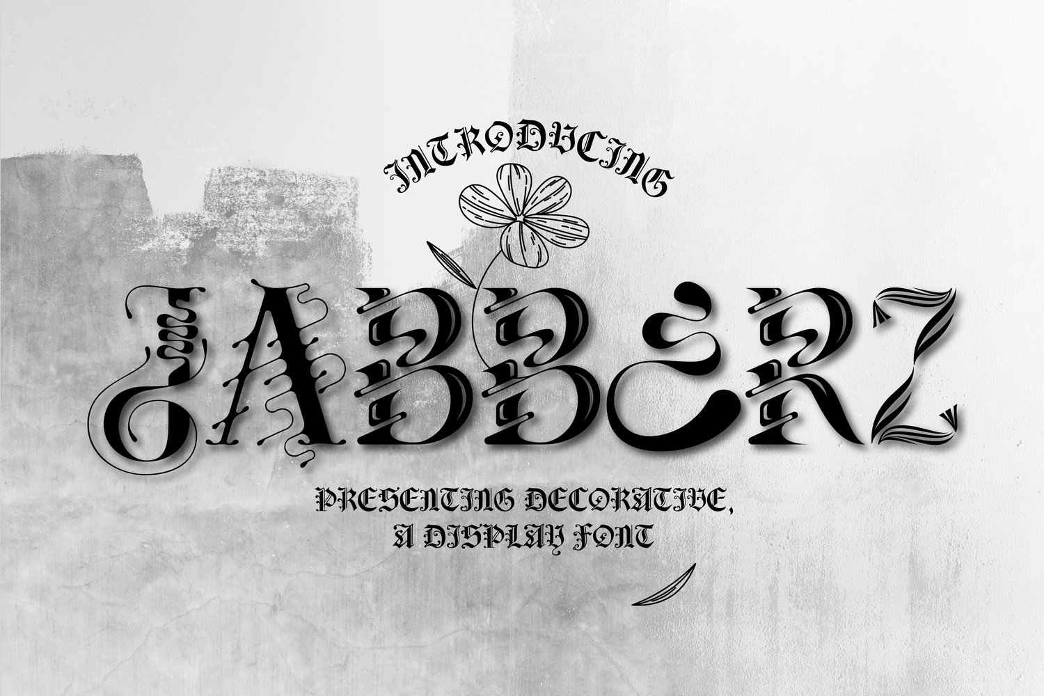 Ejemplo de fuente Jabberz Display Italic