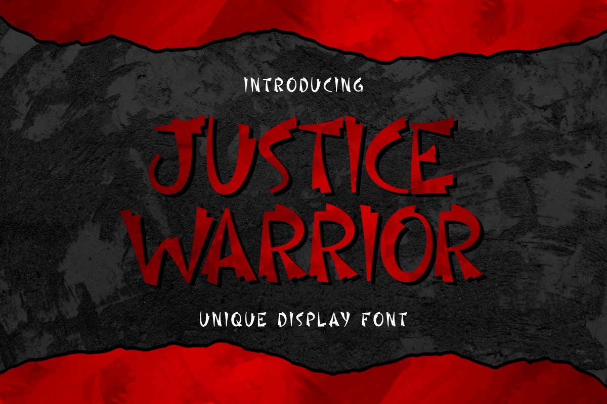 Ejemplo de fuente Justice Warrior Regular