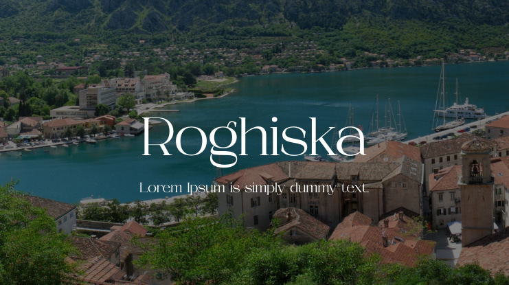 Ejemplo de fuente Roghiska Regular