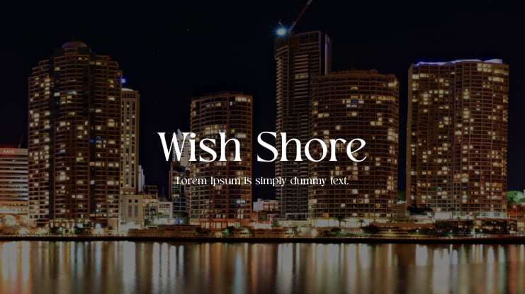 Ejemplo de fuente Wish Shore