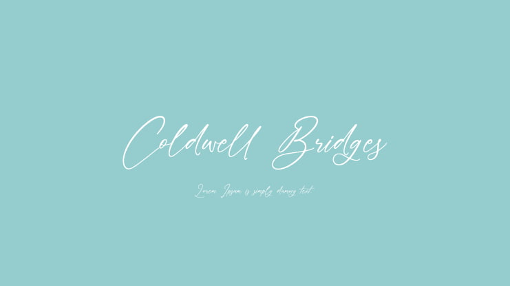 Ejemplo de fuente Coldwell Bridges Italic