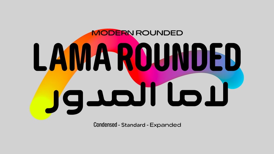 Ejemplo de fuente Lama Rounded Condensed Extra Bold Condensed
