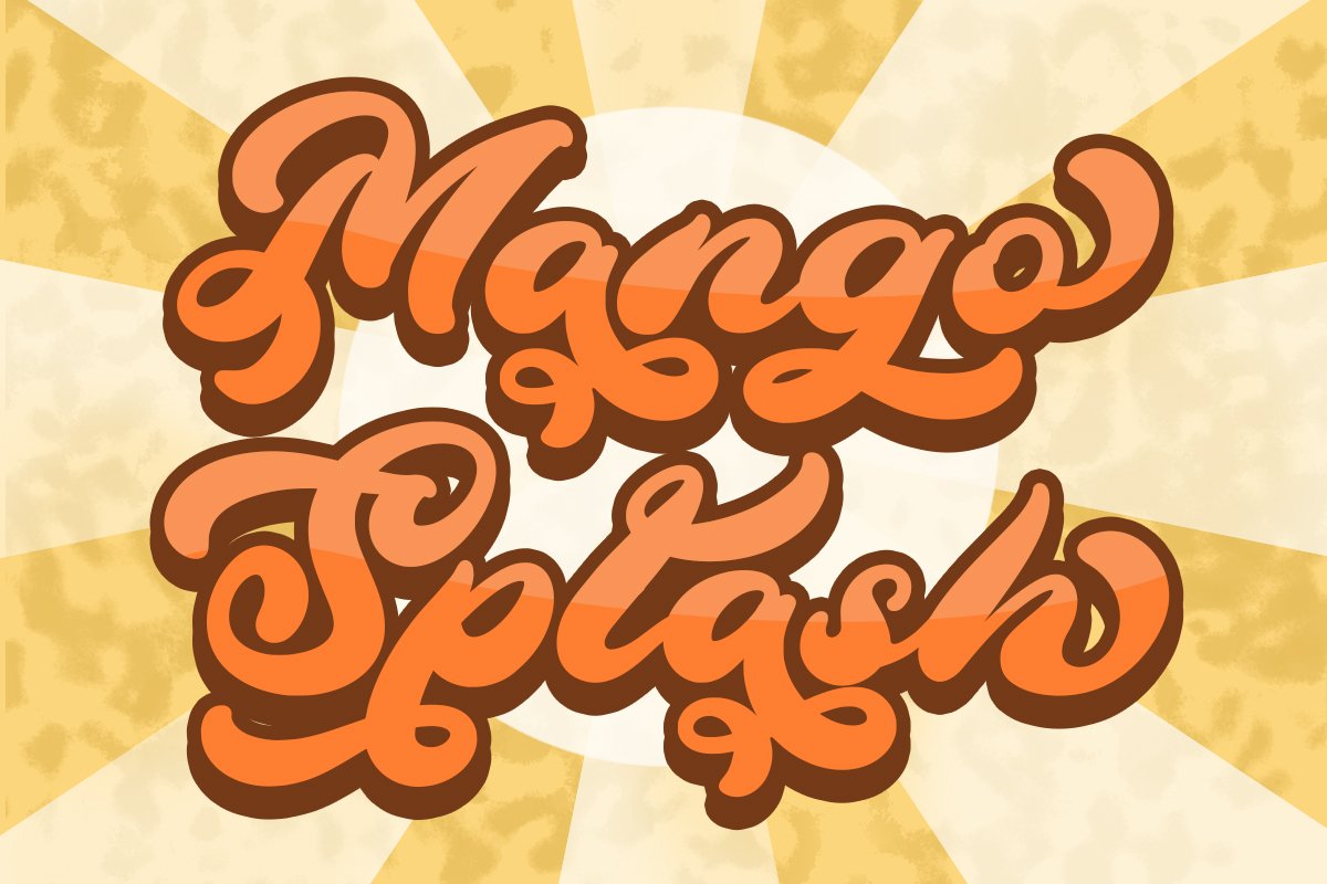 Ejemplo de fuente Mango Splash Regular