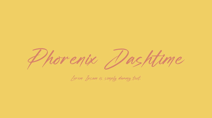 Ejemplo de fuente Phorenix Dashtime Regular