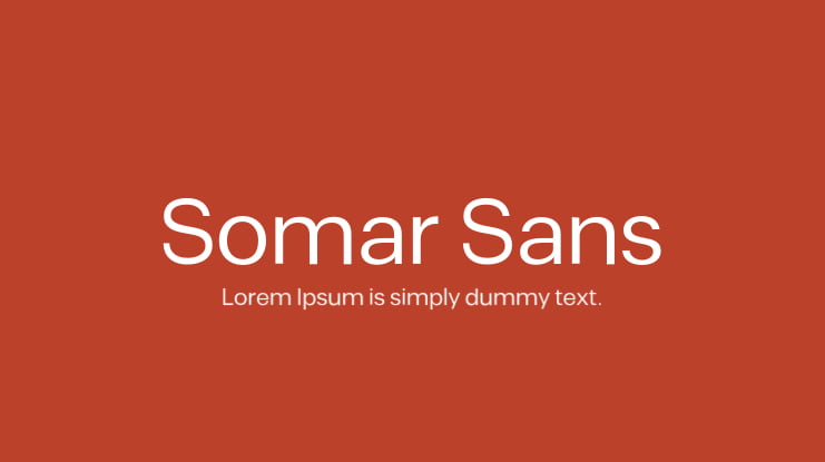 Ejemplo de fuente Somar Sans Expanded