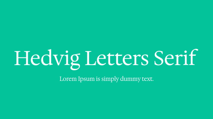 Ejemplo de fuente Hedvig Letters Serif Regular