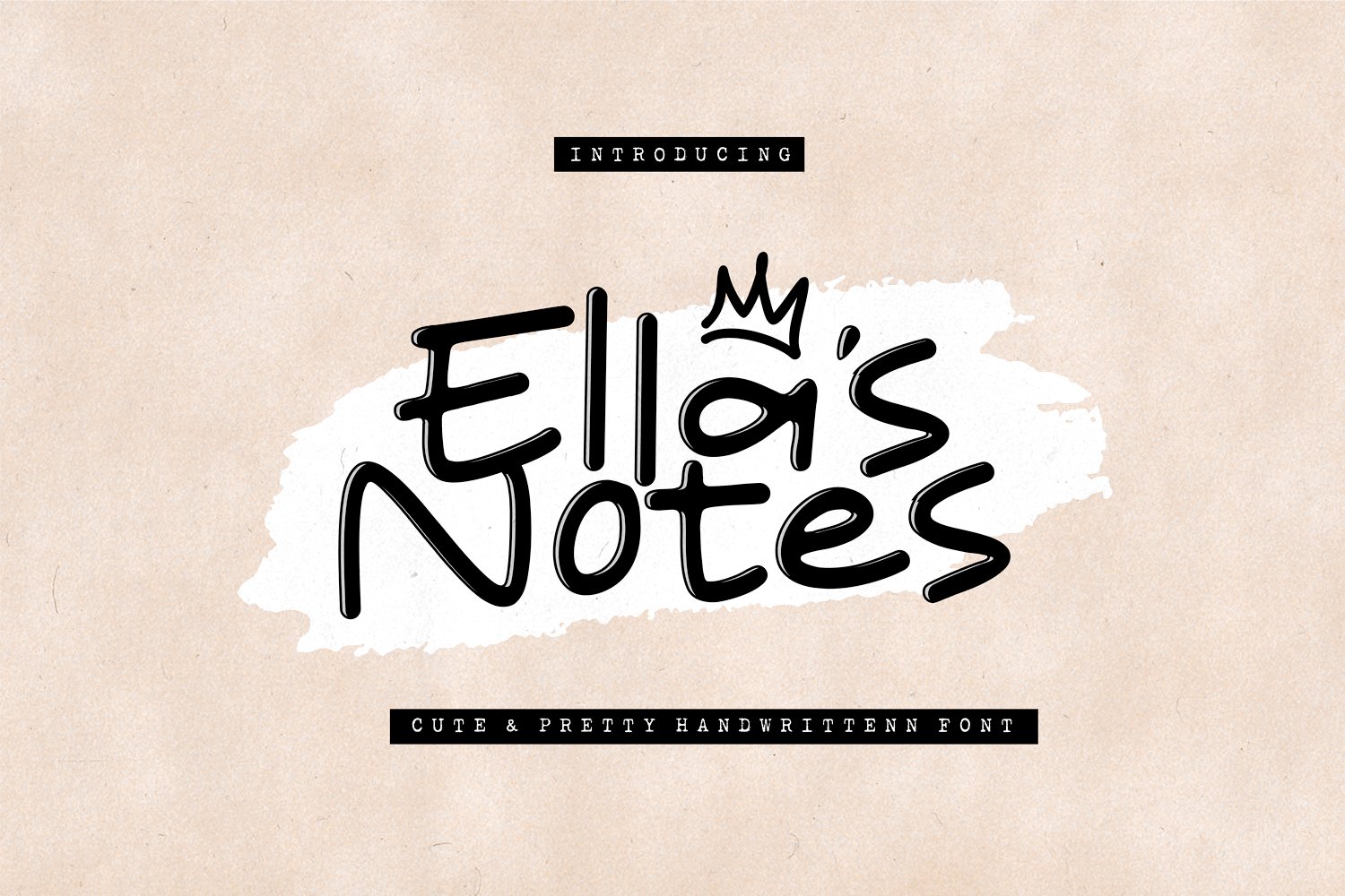 Ejemplo de fuente Ellas Notes Style bold