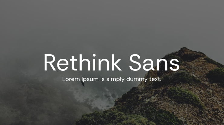 Ejemplo de fuente Rethink Sans