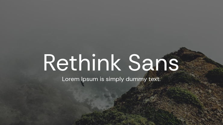 Ejemplo de fuente Rethink Sans Medium Italic