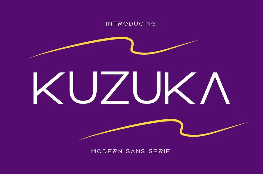 Ejemplo de fuente Kuzuka Regular