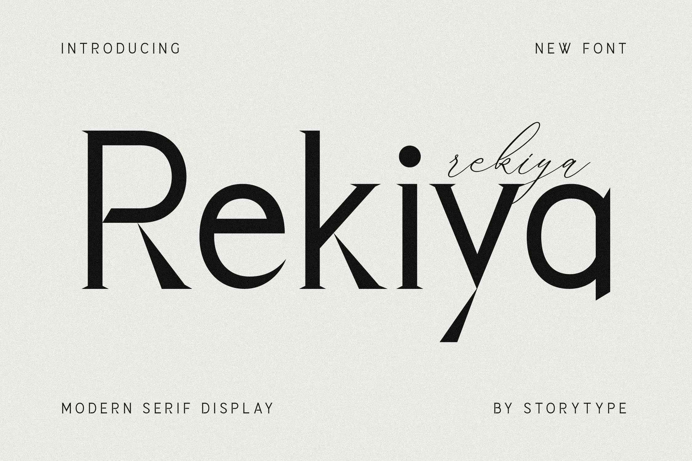 Ejemplo de fuente Rekiya Italic