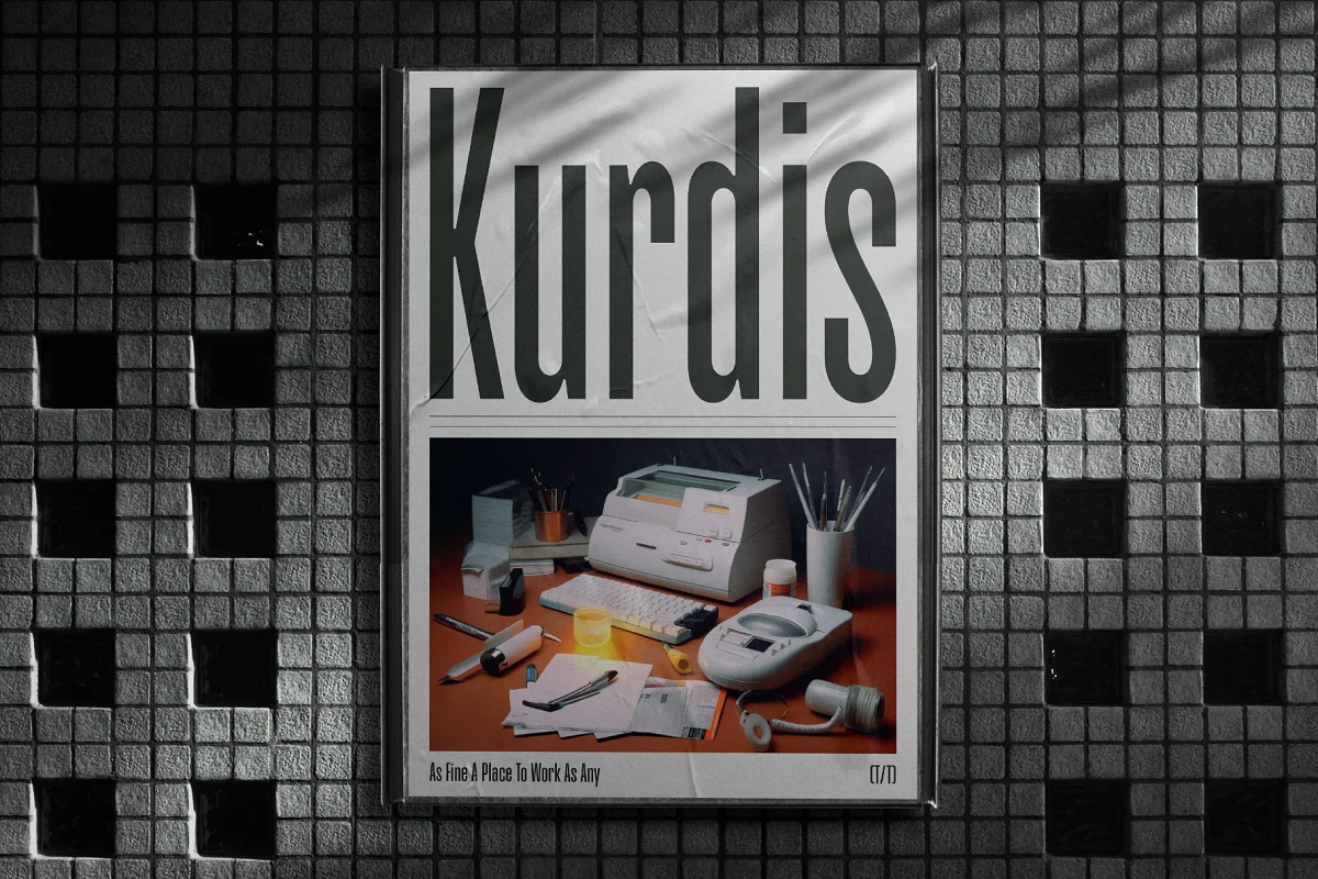 Ejemplo de fuente Kurdis Regular
